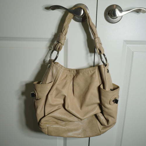 Coach Beige Leather Hobo Bag