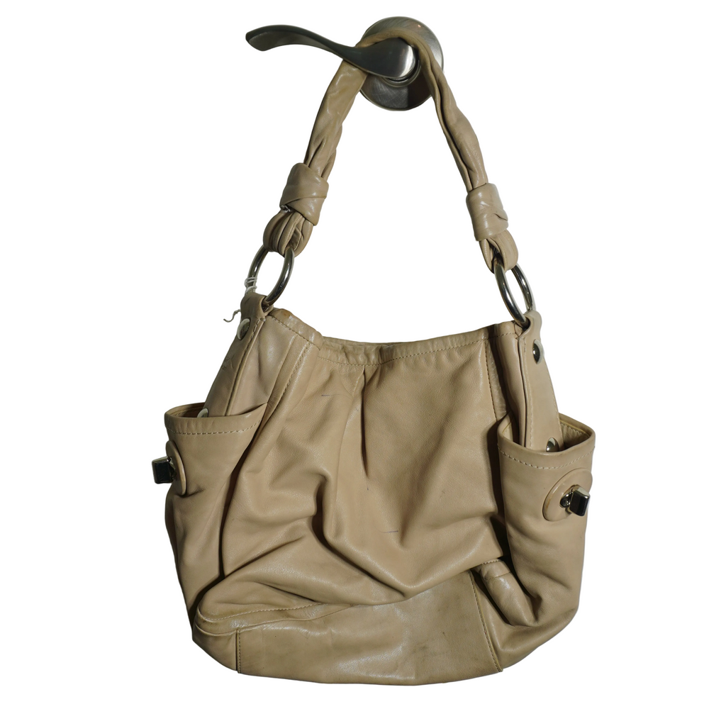Coach Beige Leather Hobo Bag