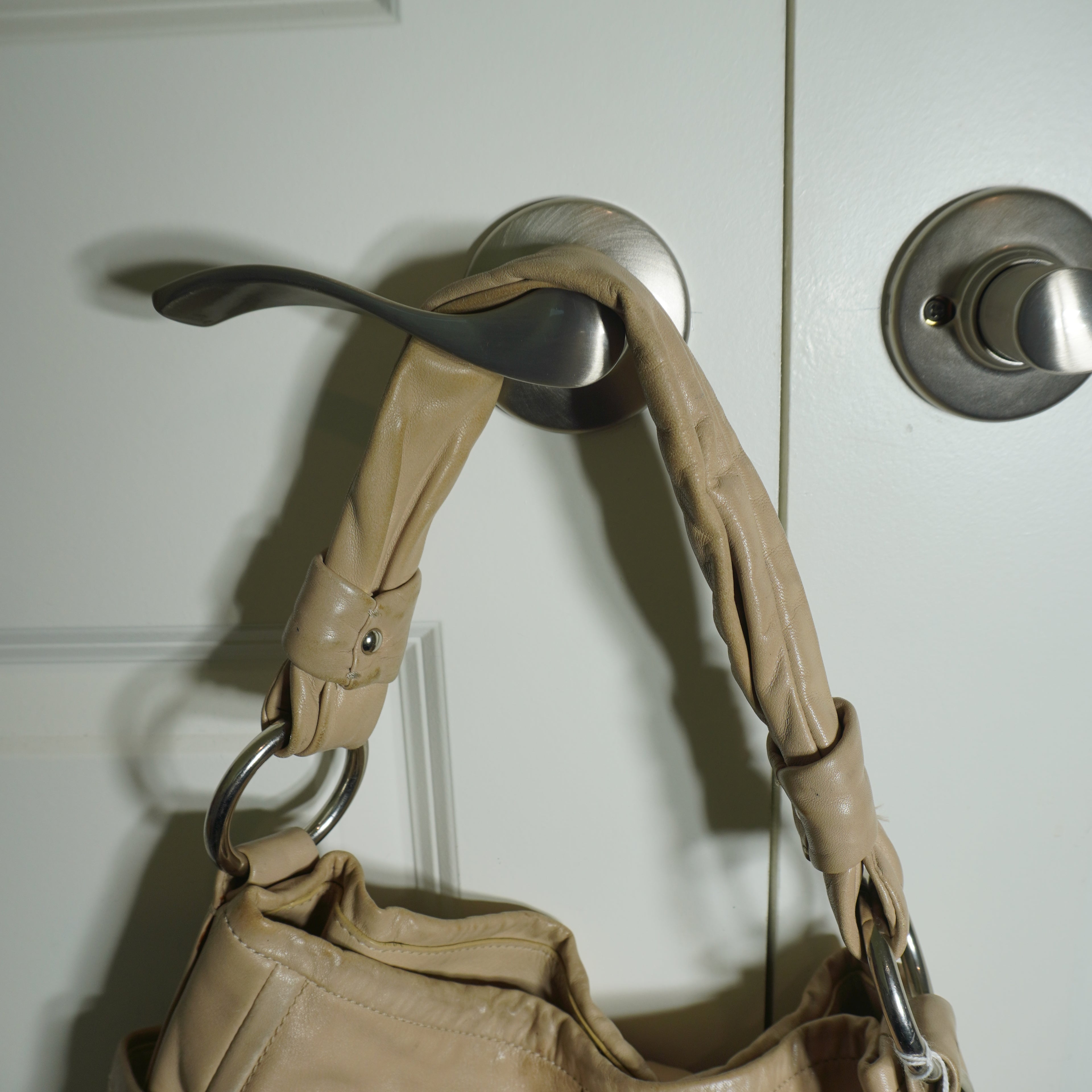 Coach Beige Leather Hobo Bag