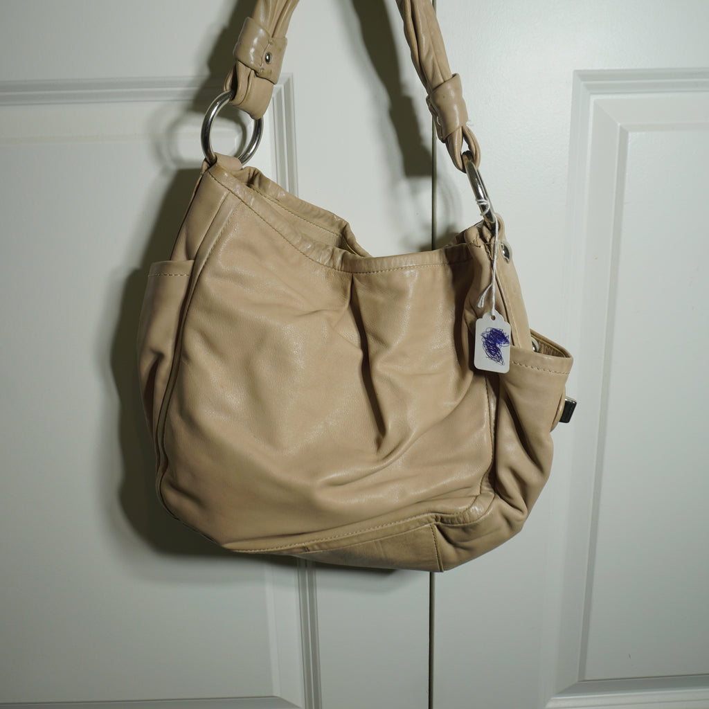 Coach Beige Leather Hobo Bag