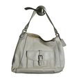 Coach Off-White Embossed Leather Shoulder Bag