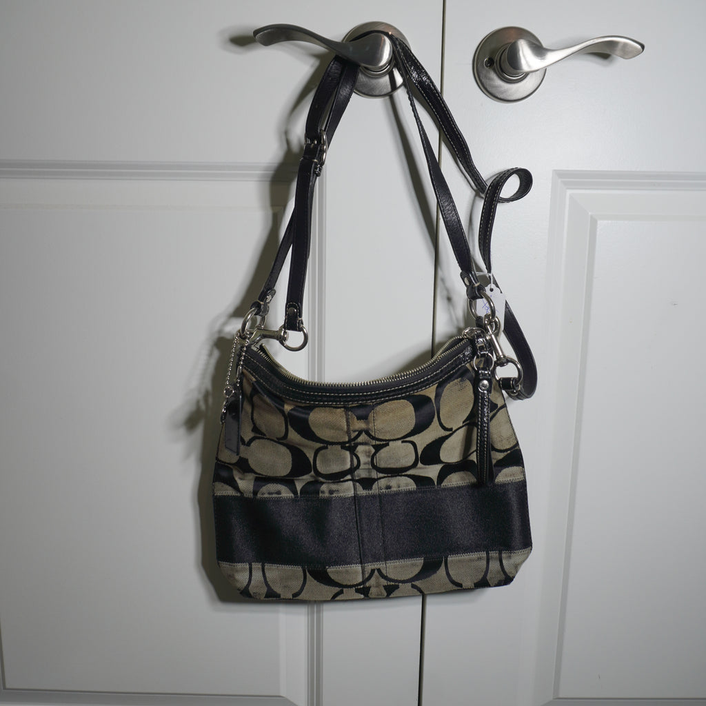 Coach Signature Monogram Shoulder Bag