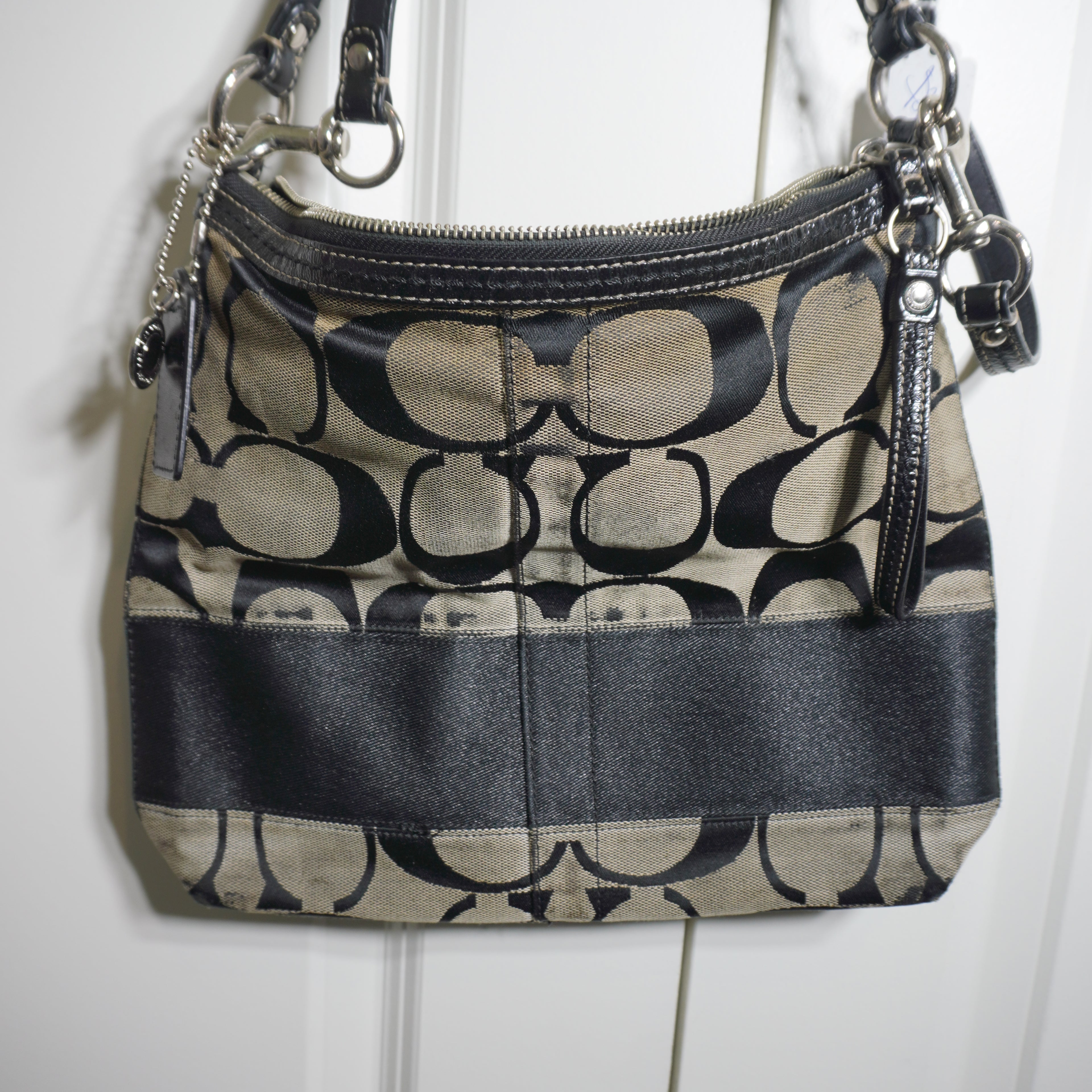 Coach Signature Monogram Shoulder Bag