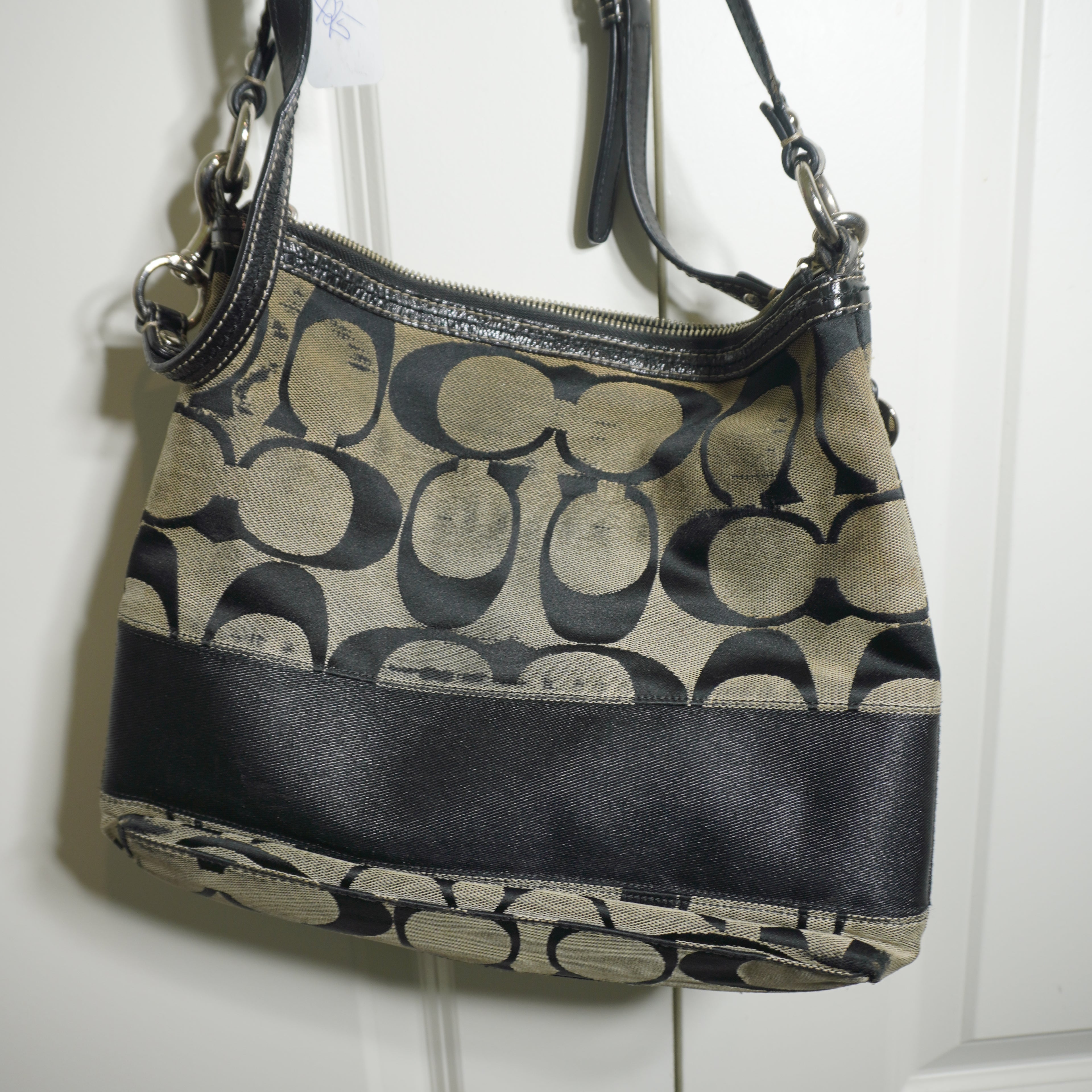 Coach Signature Monogram Shoulder Bag