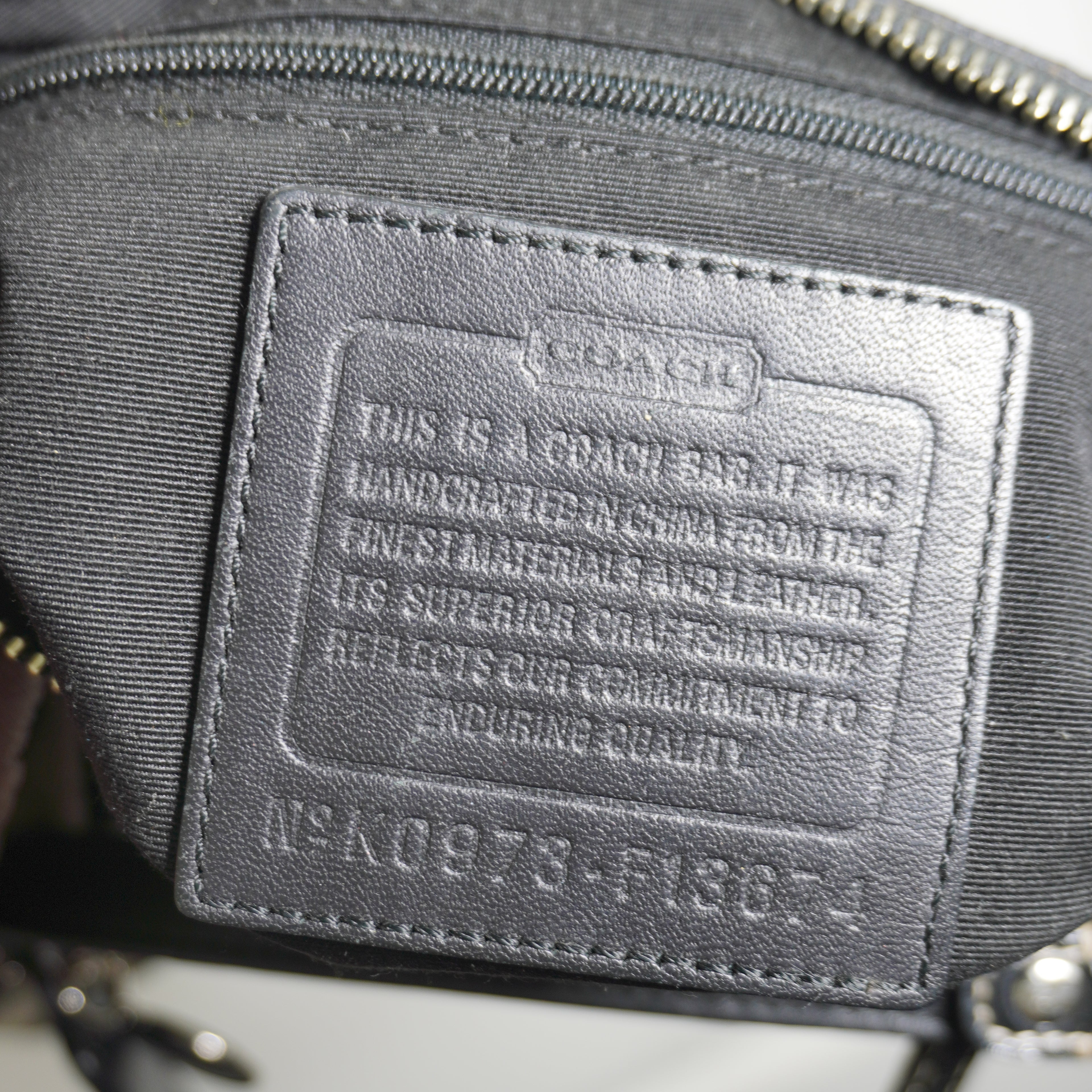 Coach Signature Monogram Shoulder Bag