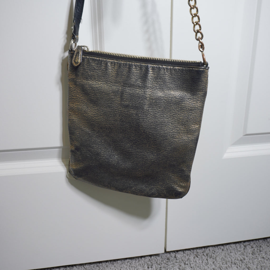 Coach Gold/Black Crossbody Bag
