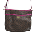 Coach Brown & Pink Signature Canvas Crossbody