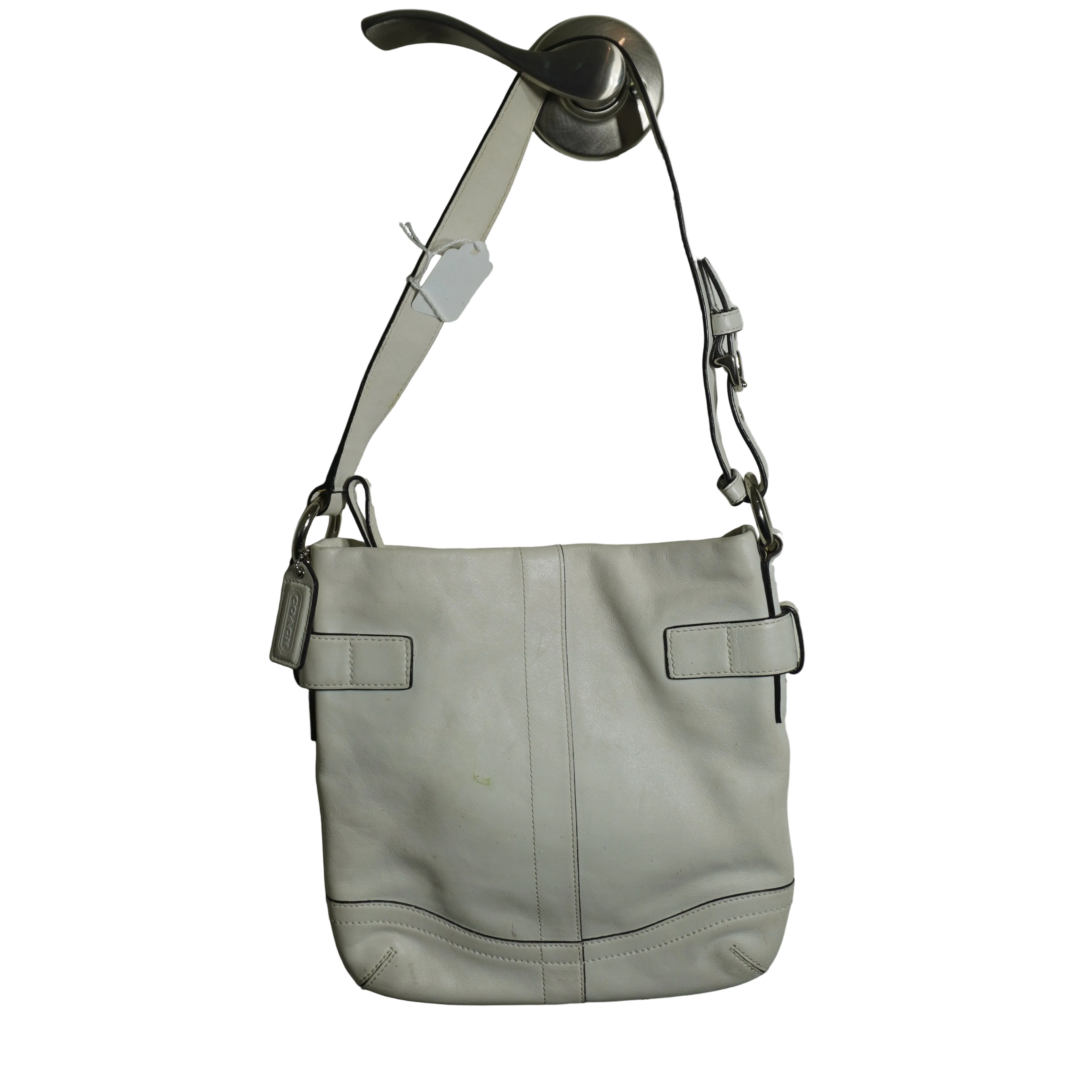 Coach White Leather Shoulder Bag