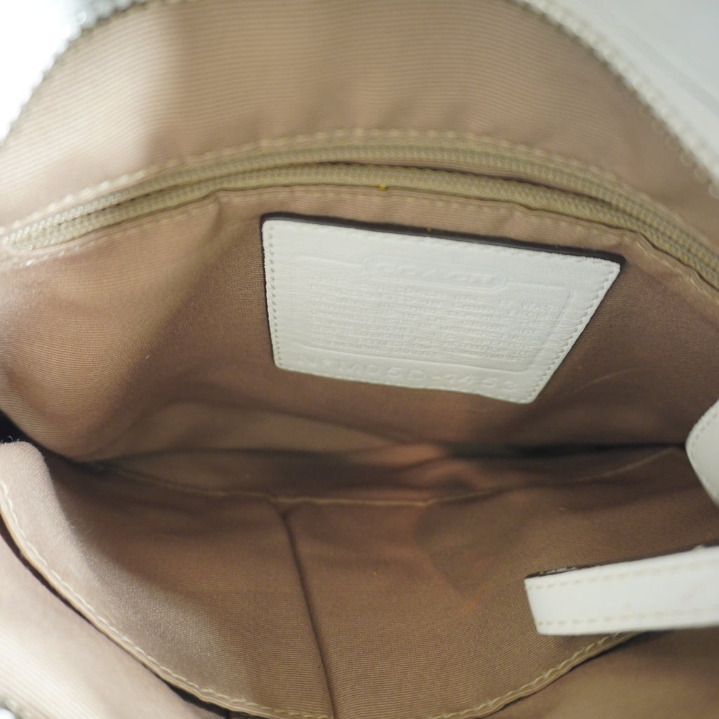 Coach White Leather Shoulder Bag