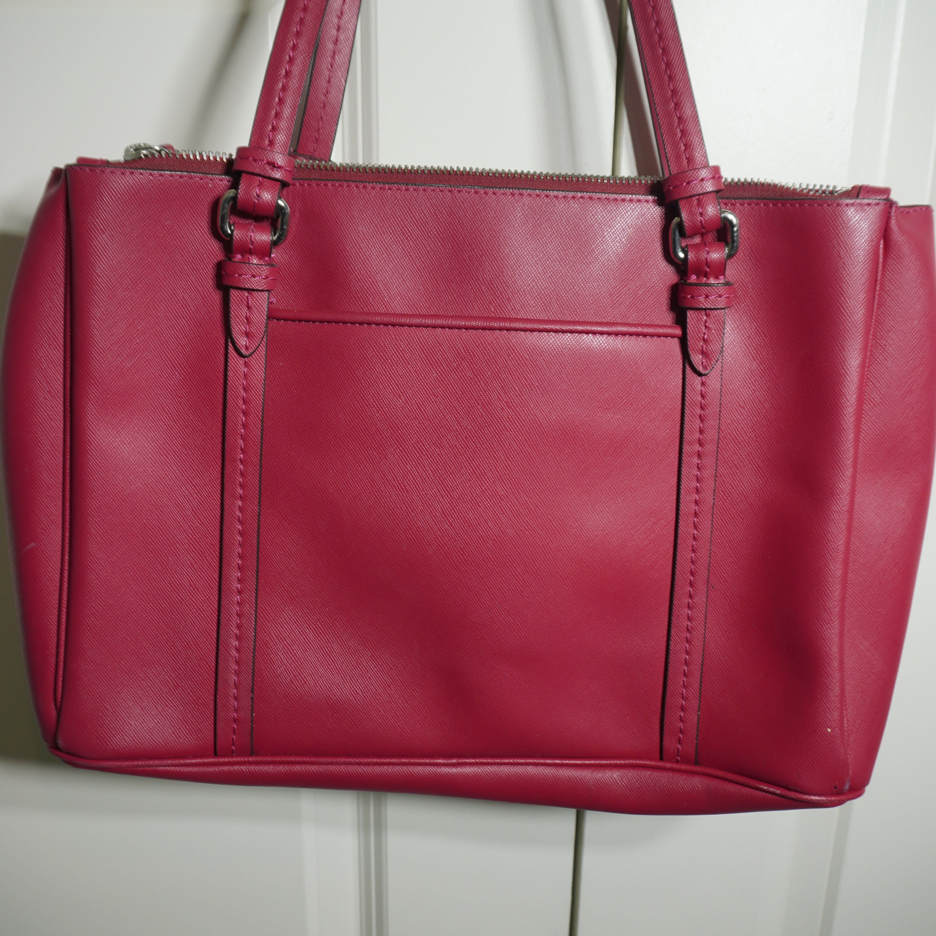 Coach Red Leather Shoulder Bag