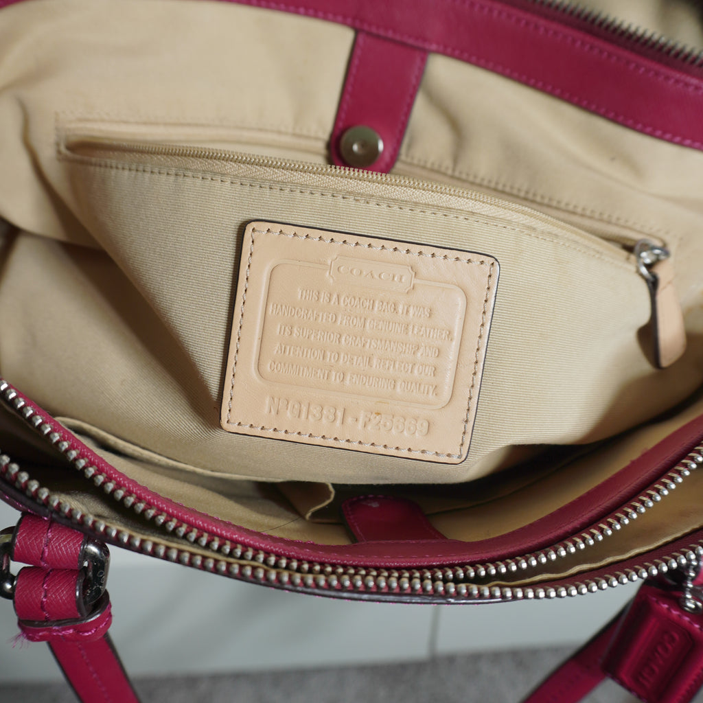 Coach Red Leather Shoulder Bag