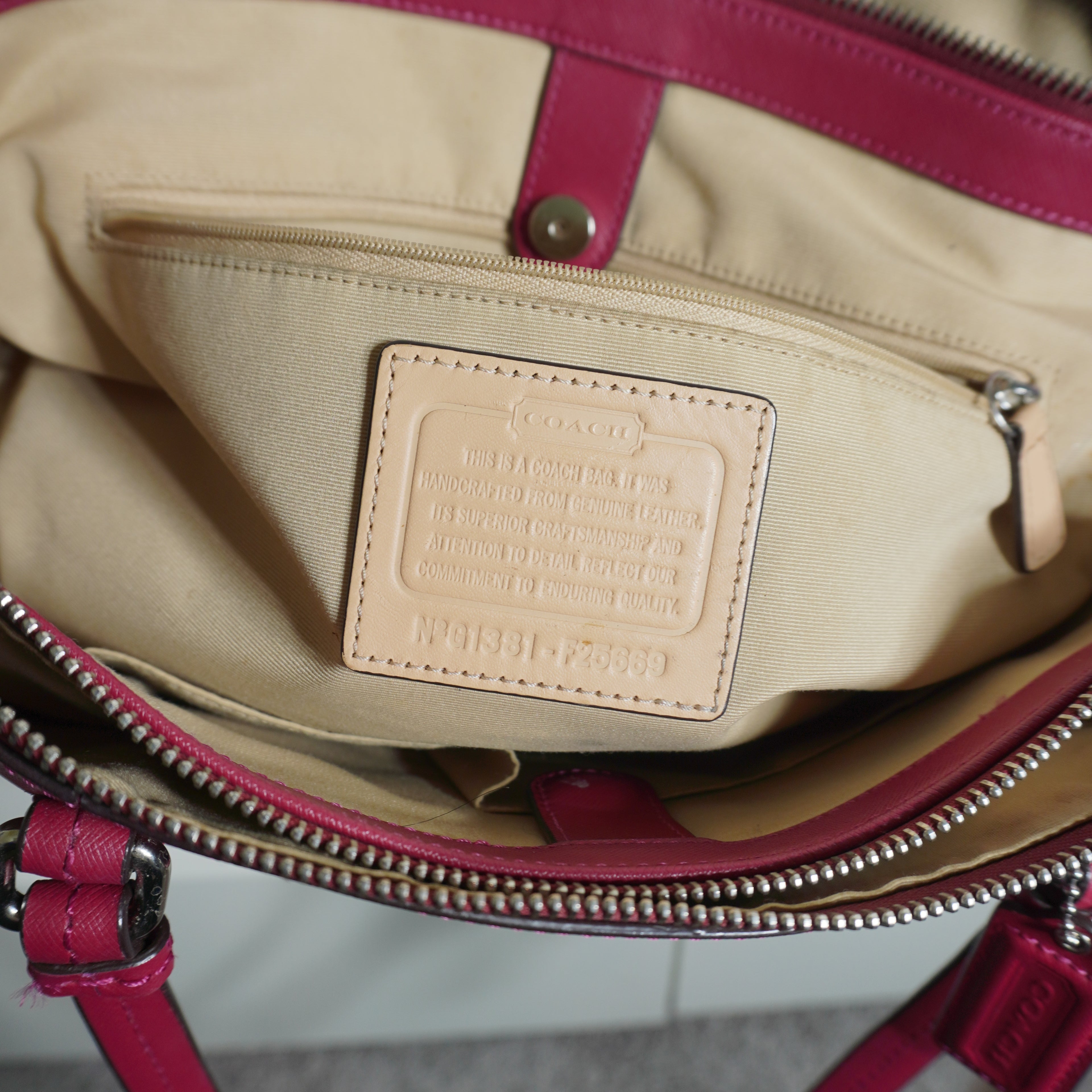 Coach Red Leather Shoulder Bag