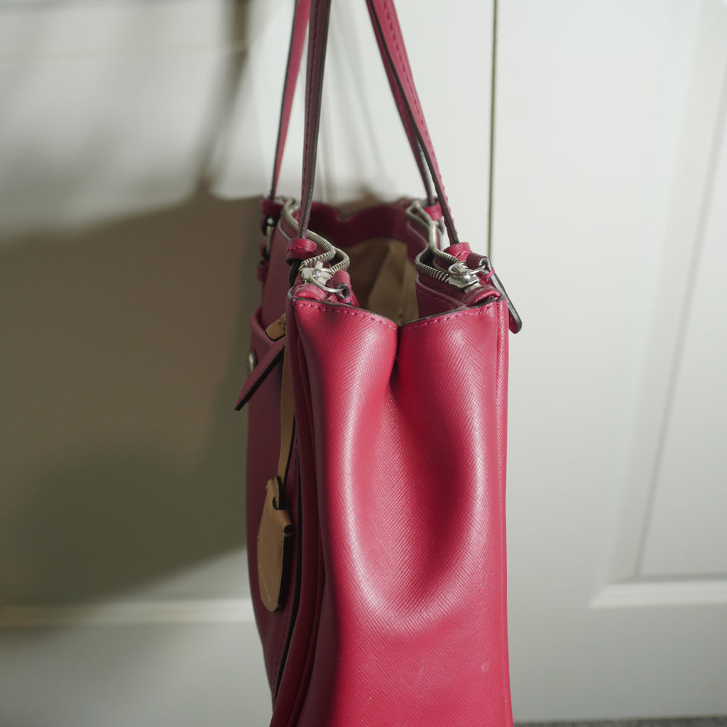 Coach Red Leather Shoulder Bag